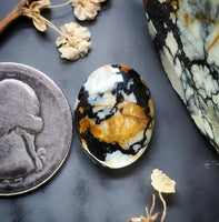 Natural Thundercloud Oval Earring Pair Cabochon