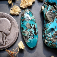P. Blue Turquoise Oval Cabochon