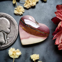 Lilac Brecciated Mookaite Heart Cabochon