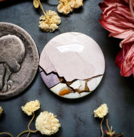 Lilac Brecciated Mookaite Round Cabochon