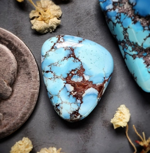 Golden Hills Lavender Turquoise Freeform Cabochon