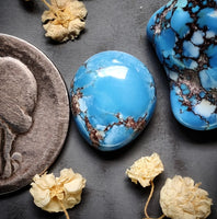 Golden Hills Lavender Turquoise Drop Cabochon