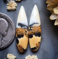 Maligano Jasper Drop Pair Cabochon