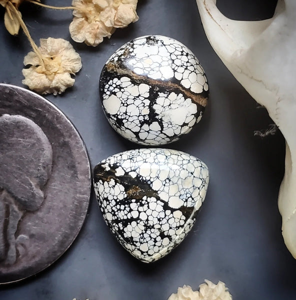 Ivory Creek Variscite Trillion Round Set Cabochon
