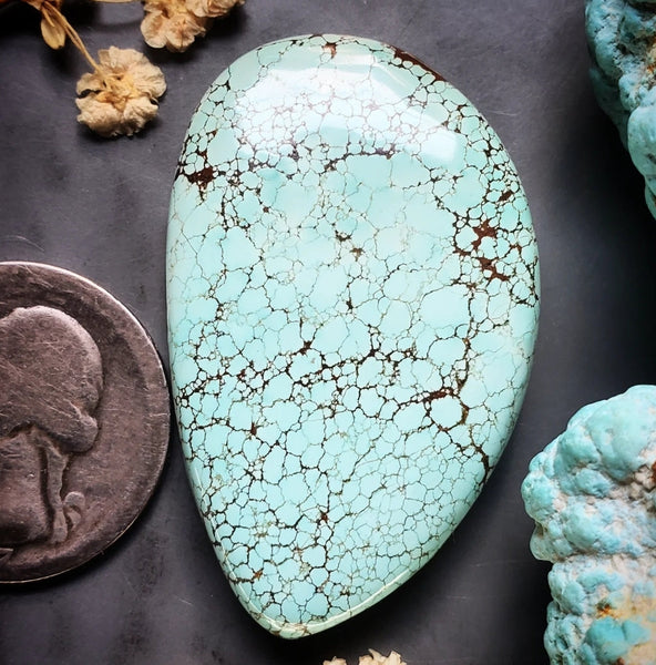 Natural #8 Turquoise Freeform Cabochon