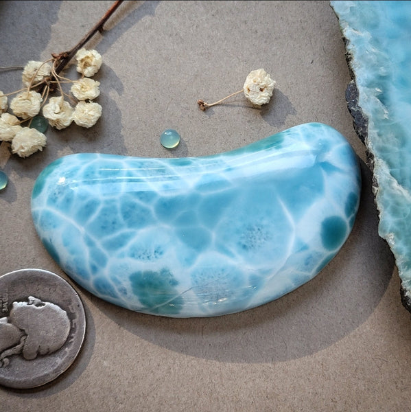 Larimar Huge Freeform Cabochon