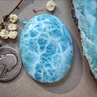 Larimar Huge Oval Cabochon