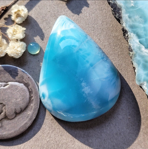 Larimar Teardrop Cabochon