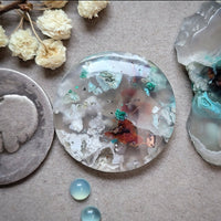 Sugar Water Flower Agate Round Cabochon