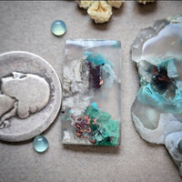 Sugar Water Flower Agate Bar Cabochon