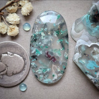 Sugar Water Flower Agate Large Oval Cabochon