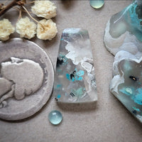 Sugar Water Flower Agate Bar Cabochon