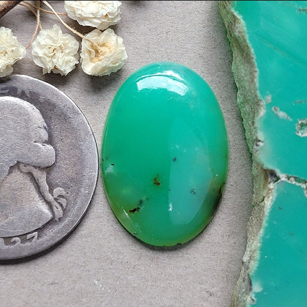Marlborough Chrysoprase Oval Cabochon