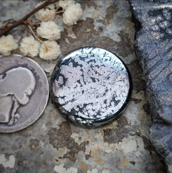 Native Silver Round Cabochon