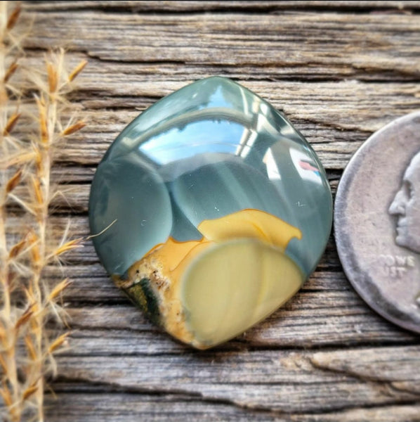 Blue Mountain Jasper Wide Marquise Cabochon