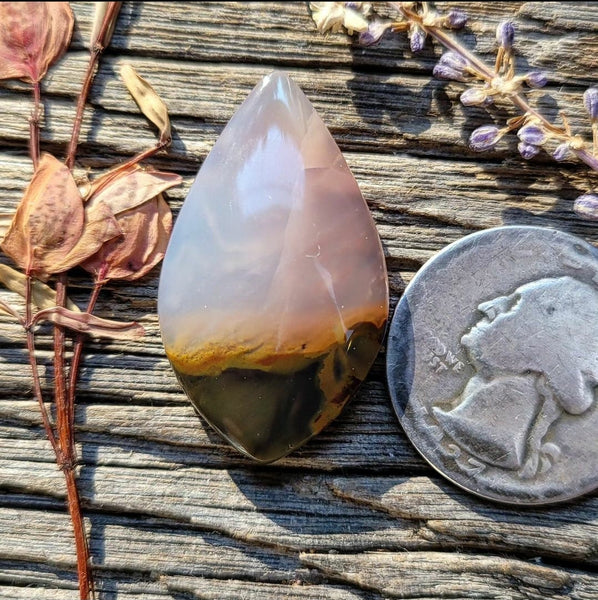 Oregon Sunset Jasper Drop Cabochon