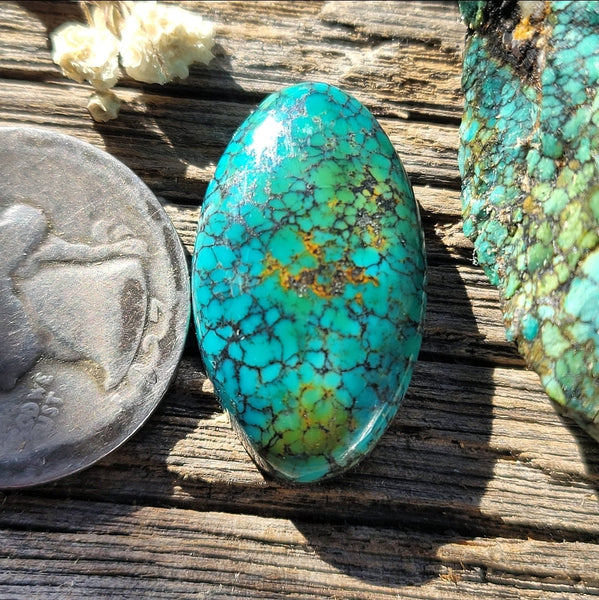 Natural Moon River Turquoise Oval Cabochon