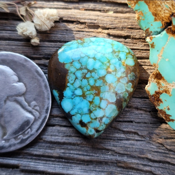 #8 Turquoise Chunky Drop Cabochon
