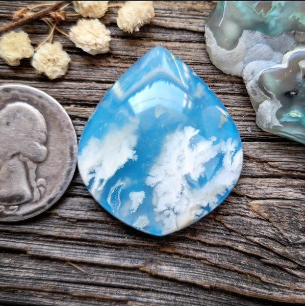 Skystone Doublet Wide Marquise Cabochon