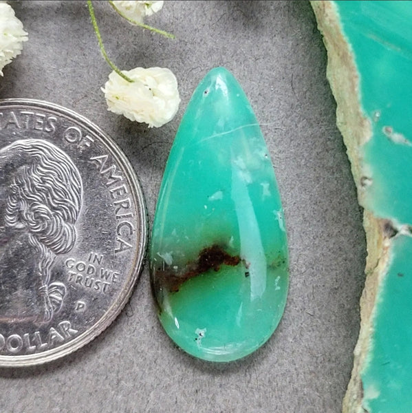 Marlborough Chrysoprase Teardrop Cabochon