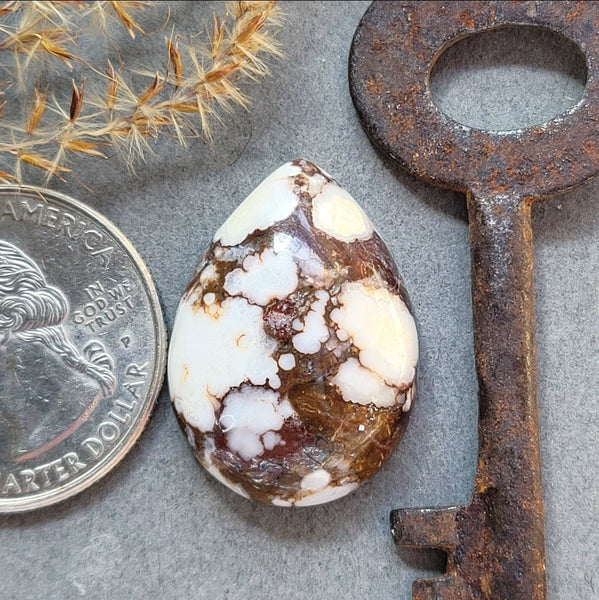 Wild Horse Magnesite Teardrop Cabochon