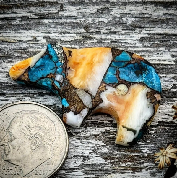 Hand Carved Spiny Oyster Cabochon