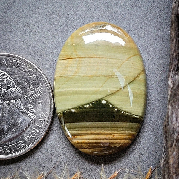 Blue Mountain Jasper Oval Cabochon