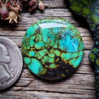 Hubei Turquoise Medium Round Cabochon