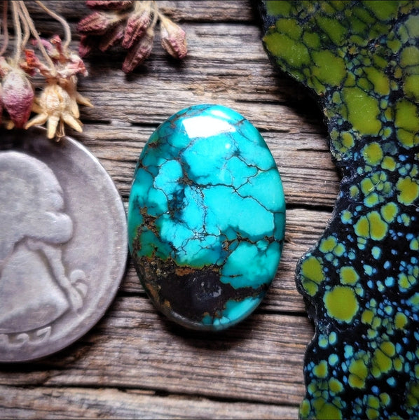 Hubei Turquoise Oval Cabochon