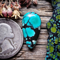 Hubei Turquoise Small Teardrop Cabochon