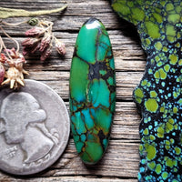 Hubei Turquoise Skinny Oval Cabochon