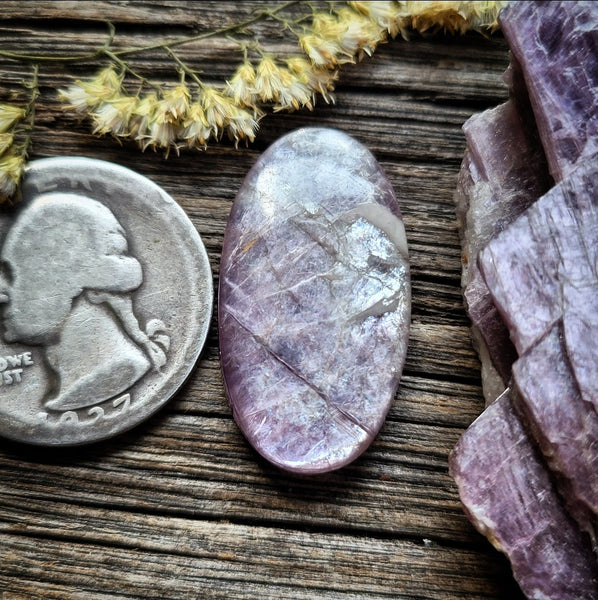Lepidolite Mica Oval Cabochon
