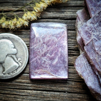 Lepidolite Mica Rectangle Cabochon