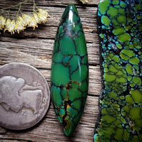 Qingu Spiderweb Turquoise Marquise Cabochon