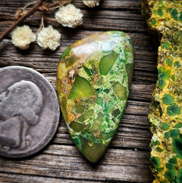 Paisley Dreams Variscite Freeform Cabochon