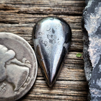 Native Silver Teardrop Cabochon