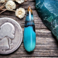 Bacan Gem Silica w/ Tenorite & Cuprite Talon Cabochon