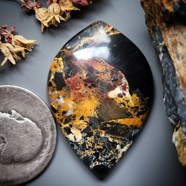 Iron Buffalo Large Drop Cabochon