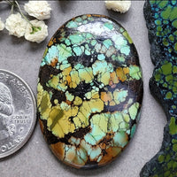 Harlequin Turquoise Largest Oval Cabochon