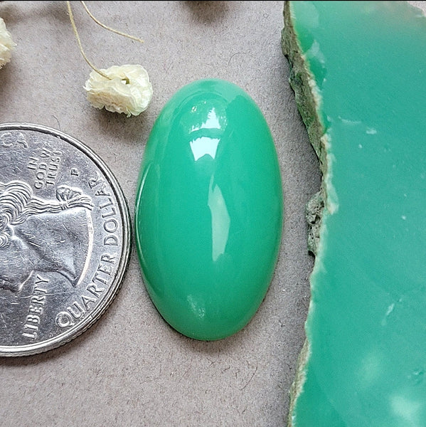 Marlborough Chrysoprase Oval Cabochon