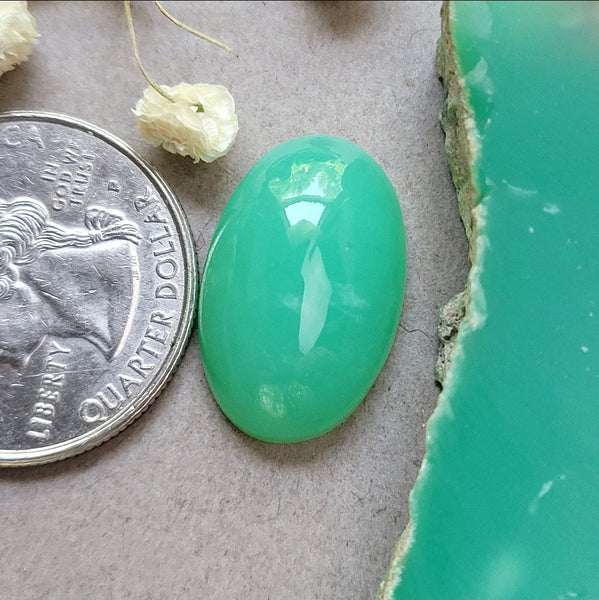 Marlborough Chrysoprase Oval Cabochon