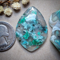Sugar Water Flower Agate Freeform Cabochon