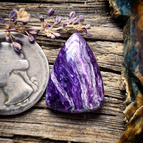 Charoite Drop Cabochon