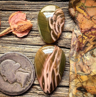 Royal Imperial Jasper Drop Set Cabochon