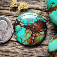 Quingu Polychrome Turquoise Large Round Cabochon