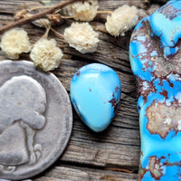 Natural Lavender Turquoise Drop Cabochon