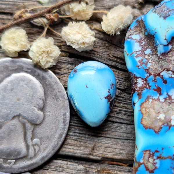 Natural Lavender Turquoise Drop Cabochon