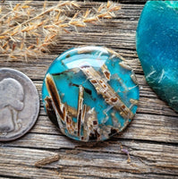 Turkish Stick Agate Round Doublet Cabochon