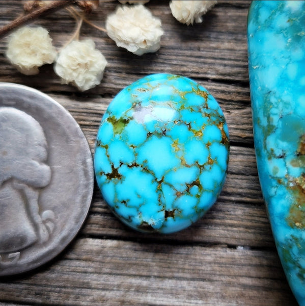 Kingman Turquoise Mountain Oval Cabochon