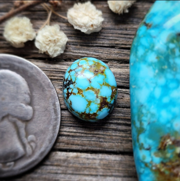 Kingman Turquoise Mountain Tiny Oval Cabochon